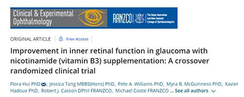 研究发明NAM在预防导致青光眼失明的神经细胞损伤方面可以施展主要作用